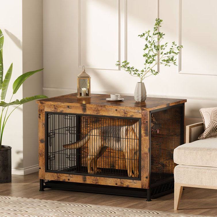 Furniture dog crates large sale